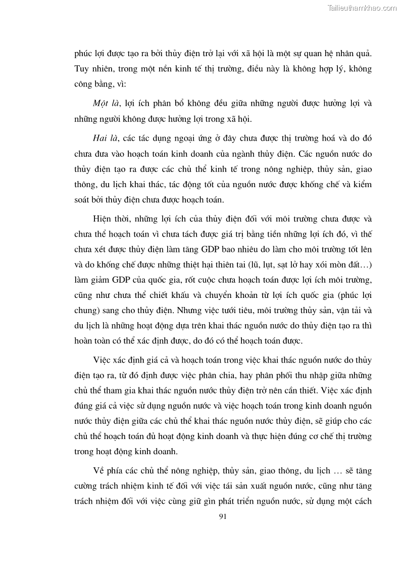 Luận án tiến sĩ kinh tế Phân phối thu nhập trong EVN - 16 Trang 91