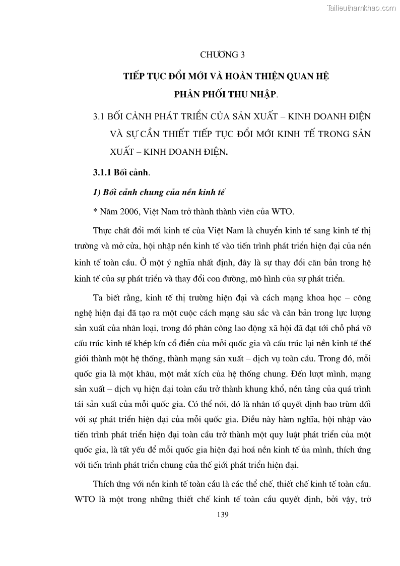 Luận án tiến sĩ kinh tế Phân phối thu nhập trong EVN - 24 Trang 139