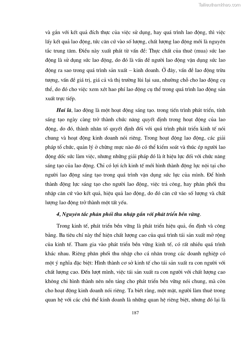 Luận án tiến sĩ kinh tế Phân phối thu nhập trong EVN - 32 Trang 187