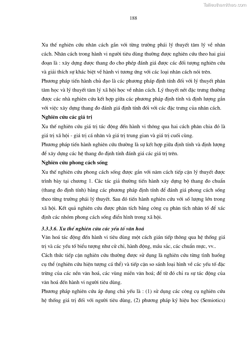 Luận án tiến sĩ kinh tế Phương pháp định tính trong nghiên cứu hành vi người tiêu dùng Việt Nam về sản phẩm xe máy - 33 Trang 193