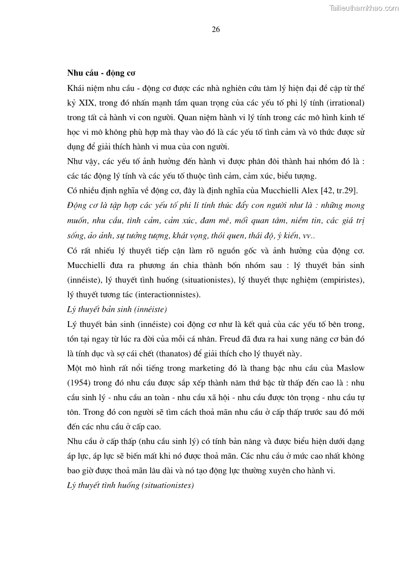 Luận án tiến sĩ kinh tế Phương pháp định tính trong nghiên cứu hành vi người tiêu dùng Việt Nam về sản phẩm xe máy - 6 Trang 31