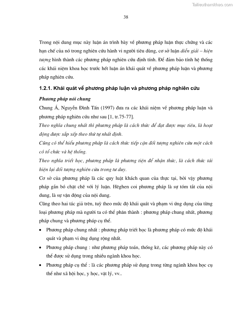 Luận án tiến sĩ kinh tế Phương pháp định tính trong nghiên cứu hành vi người tiêu dùng Việt Nam về sản phẩm xe máy - 8 Trang 43