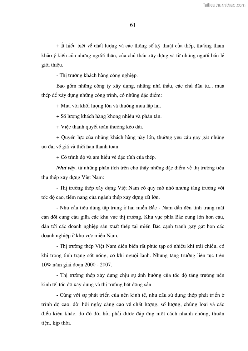 Luận án tiến sĩ kinh tế Quản trị kênh phân phối thép xây dựng của các doanh nghiệp sản xuất thép tại Việt Nam - 12 Trang 67