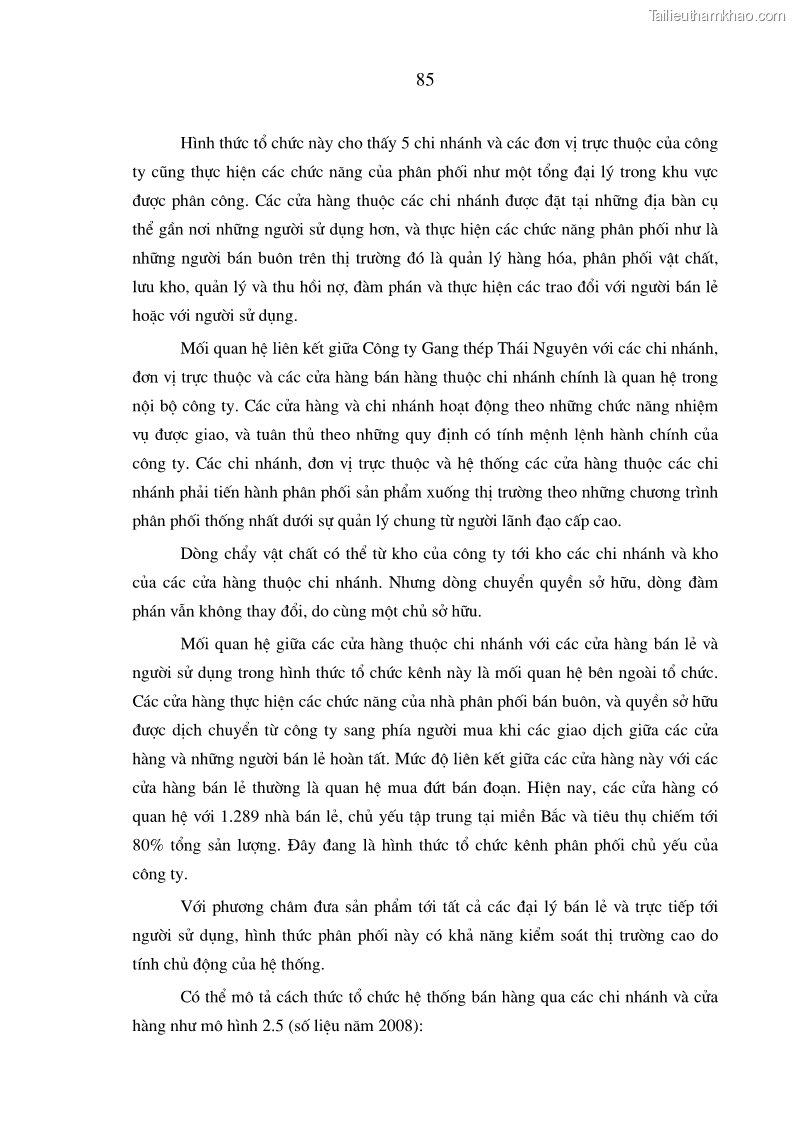 Luận án tiến sĩ kinh tế Quản trị kênh phân phối thép xây dựng của các doanh nghiệp sản xuất thép tại Việt Nam - 16 Trang 91