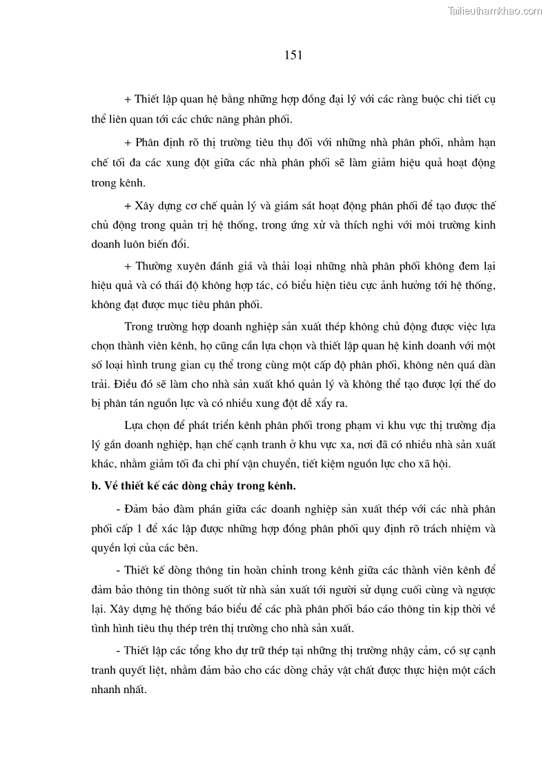 Luận án tiến sĩ kinh tế Quản trị kênh phân phối thép xây dựng của các doanh nghiệp sản xuất thép tại Việt Nam - 27 Trang 157