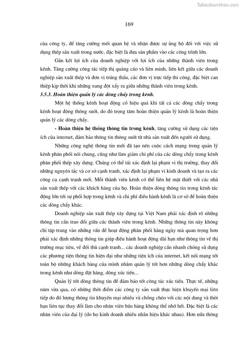 Luận án tiến sĩ kinh tế Quản trị kênh phân phối thép xây dựng của các doanh nghiệp sản xuất thép tại Việt Nam - 30 Trang 175