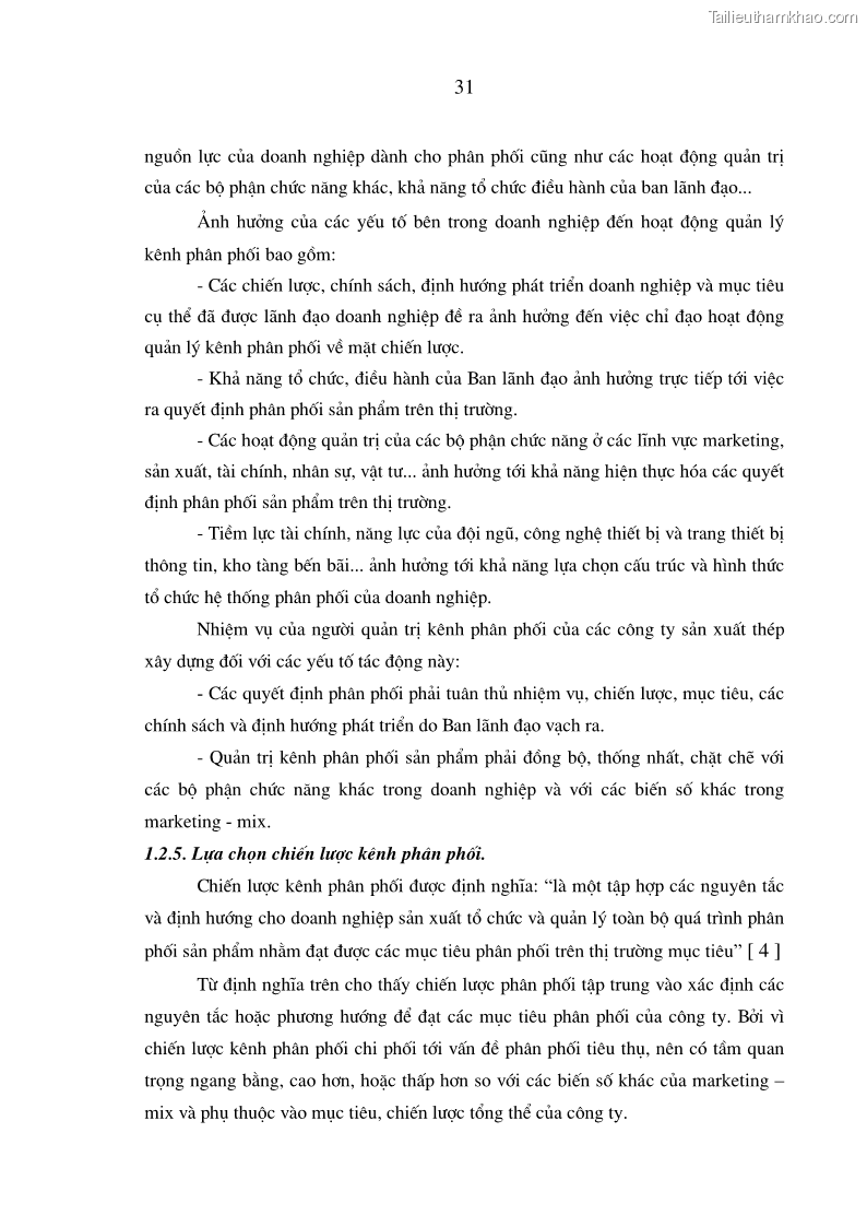 Luận án tiến sĩ kinh tế Quản trị kênh phân phối thép xây dựng của các doanh nghiệp sản xuất thép tại Việt Nam - 7 Trang 37