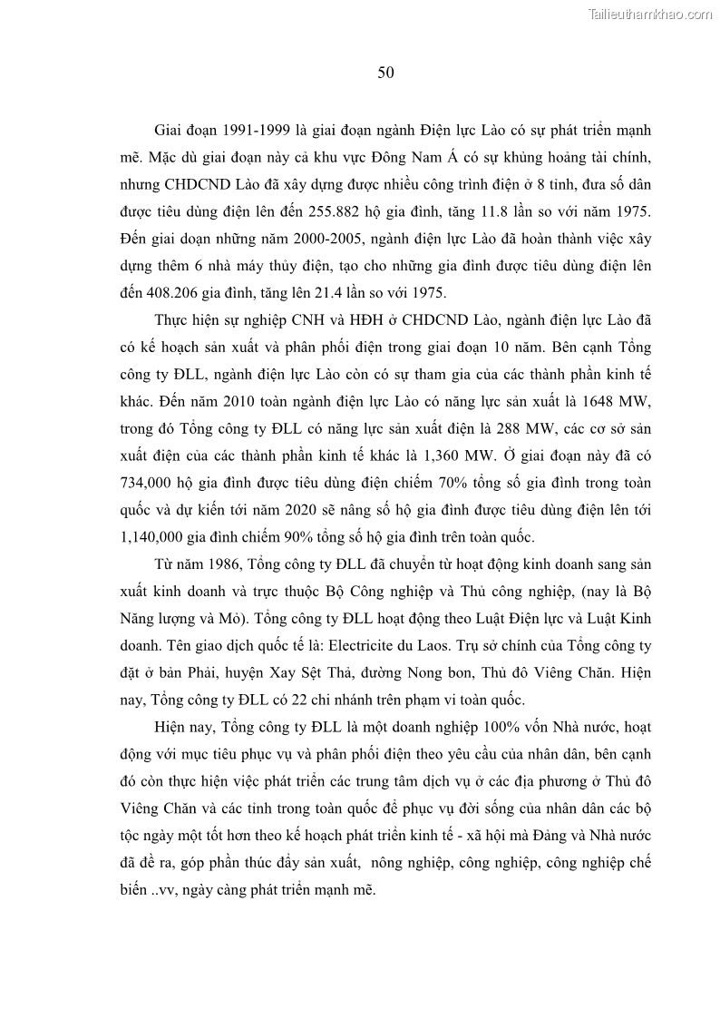 Luận án tiến sĩ kinh tế Quản trị nguồn nhân lực ở Tổng công ty Điện lực CHDCND Lào - Lý luận, thực tiễn và giải pháp - 10 Trang 55