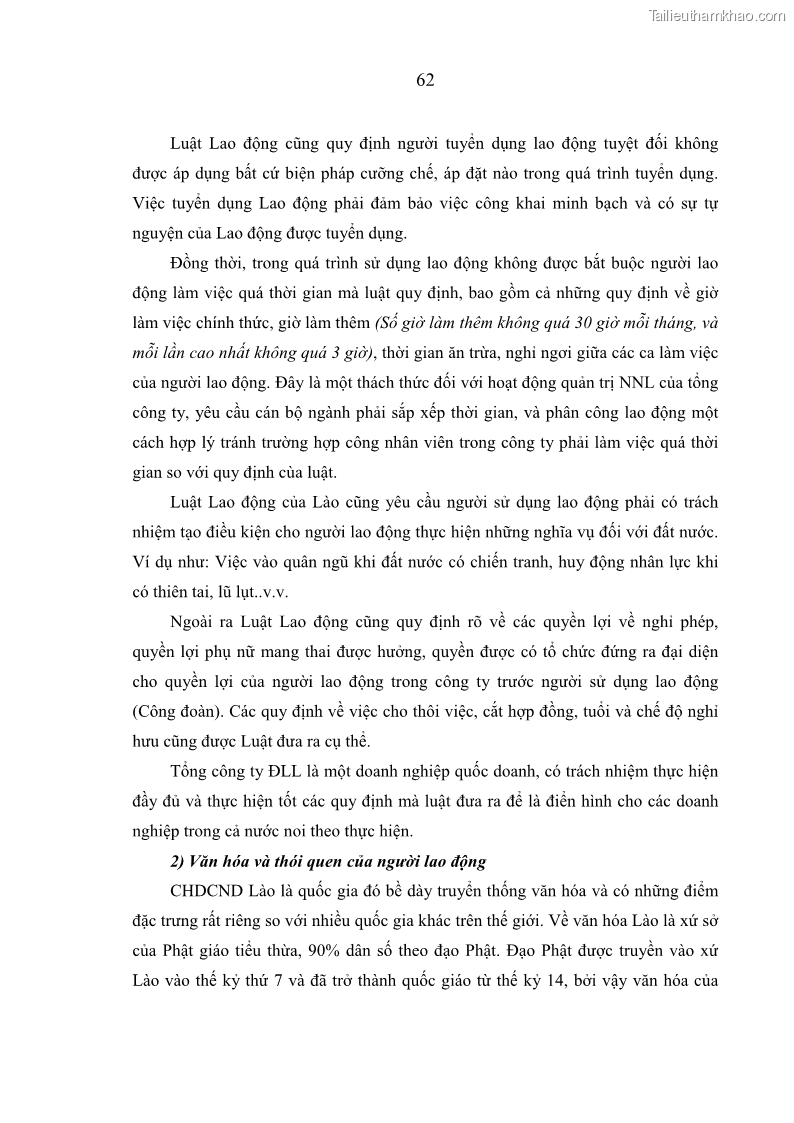 Luận án tiến sĩ kinh tế Quản trị nguồn nhân lực ở Tổng công ty Điện lực CHDCND Lào - Lý luận, thực tiễn và giải pháp - 12 Trang 67