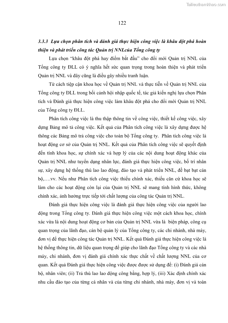 Luận án tiến sĩ kinh tế Quản trị nguồn nhân lực ở Tổng công ty Điện lực CHDCND Lào - Lý luận, thực tiễn và giải pháp - 22 Trang 127