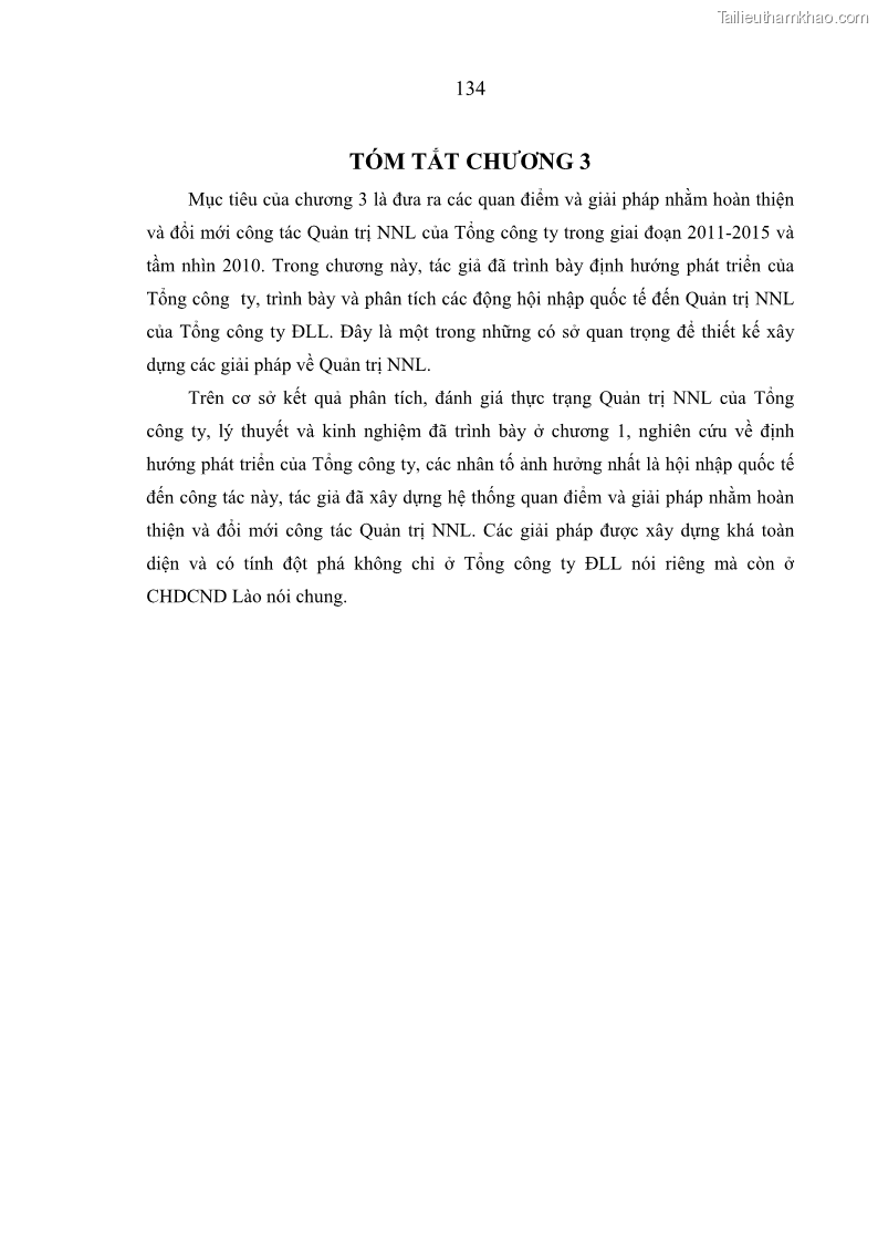 Luận án tiến sĩ kinh tế Quản trị nguồn nhân lực ở Tổng công ty Điện lực CHDCND Lào - Lý luận, thực tiễn và giải pháp - 24 Trang 139