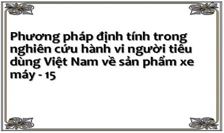 Phương pháp định tính trong nghiên cứu hành vi người tiêu dùng Việt Nam về sản phẩm xe máy - 15