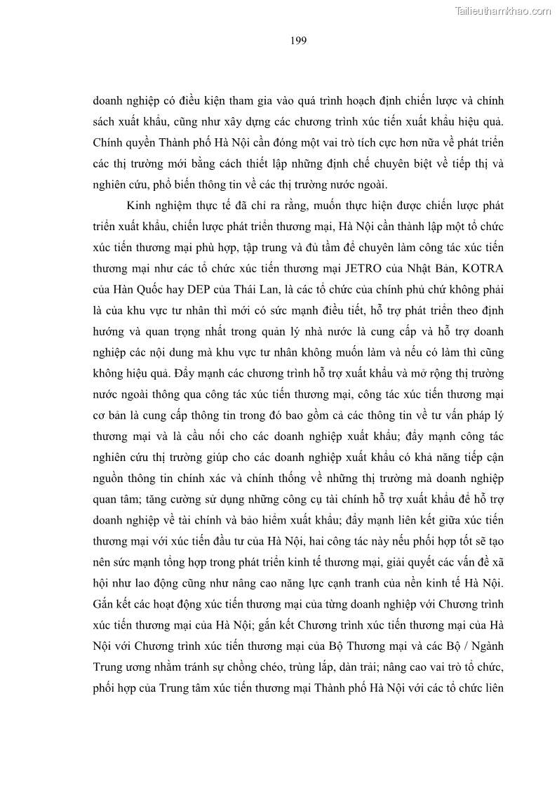 Luận án tiến sĩ kinh tế Đổi mới sự quản lý nhà nước đối với sự phát triển thương mại trên địa bàn thành phố Hà Nội - 34 Trang 199