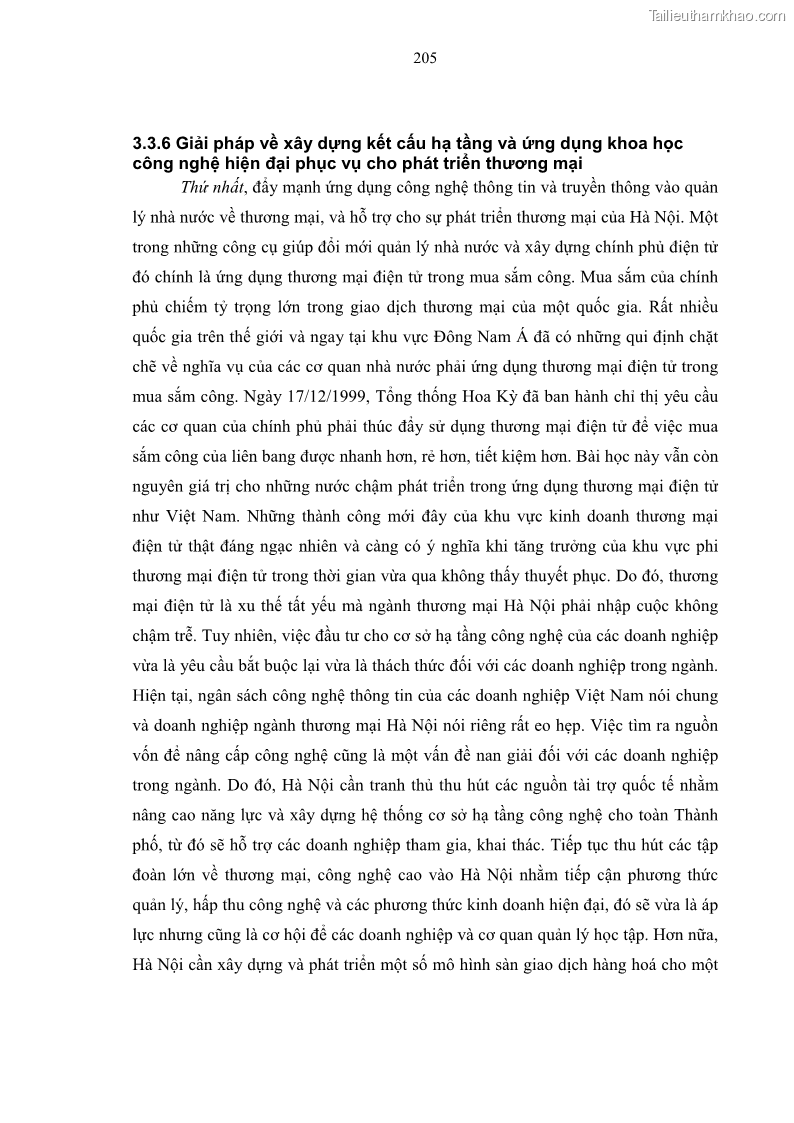 Luận án tiến sĩ kinh tế Đổi mới sự quản lý nhà nước đối với sự phát triển thương mại trên địa bàn thành phố Hà Nội - 35 Trang 205