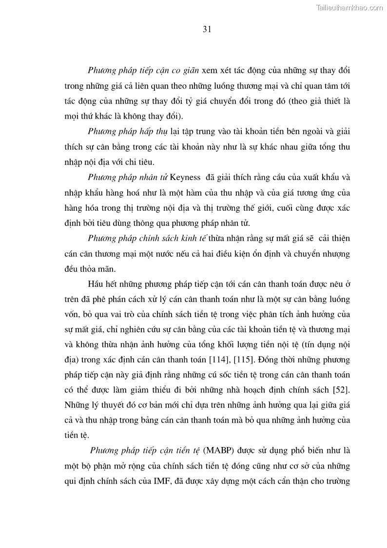 Luận án tiến sĩ kinh tế Phân tích định lượng về tác động của chính sách tiền tệ tới một số nhân tố vĩ mô của Việt Nam trong thời kì đổi mới - 7 Trang 37