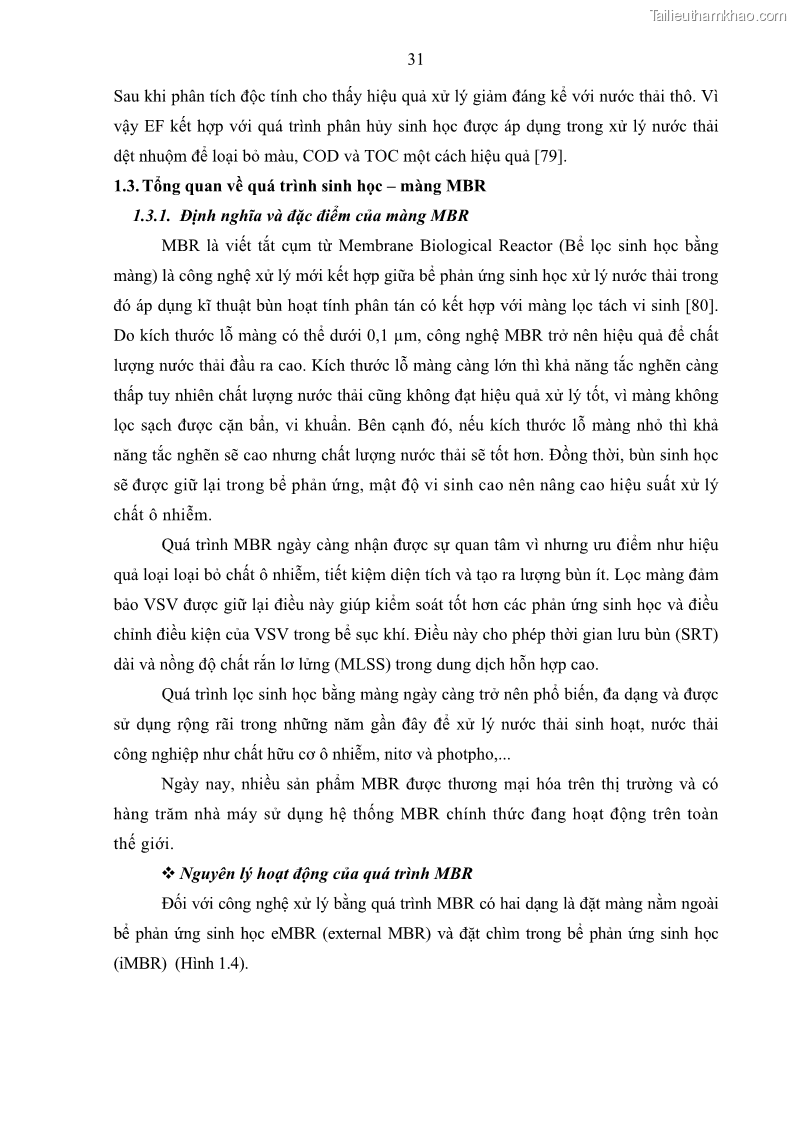 Luận án tiến sĩ kỹ thuật môi trường Nghiên cứu xử lý hóa chất bảo vệ thực vật glyphosate trong nước bằng quá trình oxy hóa điện hóa kết hợp với thiết bị phản ứng sinh học – màng MBR - 8 Trang 43