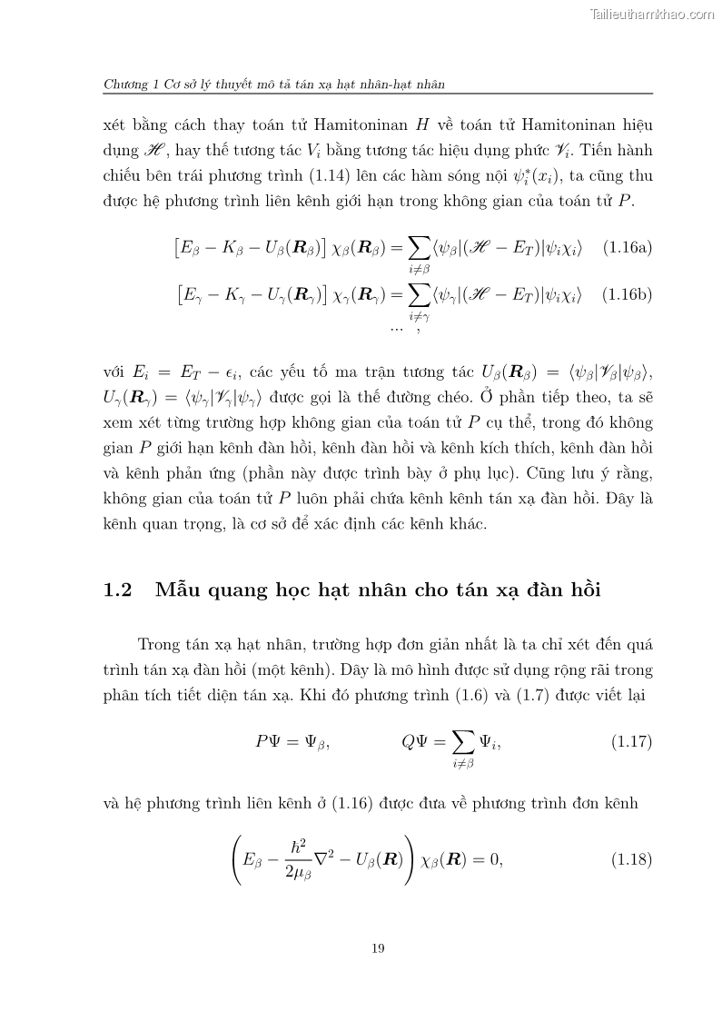 Luận án tiến sĩ vật lý Nghiên cứu hiệu ứng cầu vồng và cơ chế chuyển alpha trong tán xạ ở năng lượng thấp và trung bình - 7 Trang 37