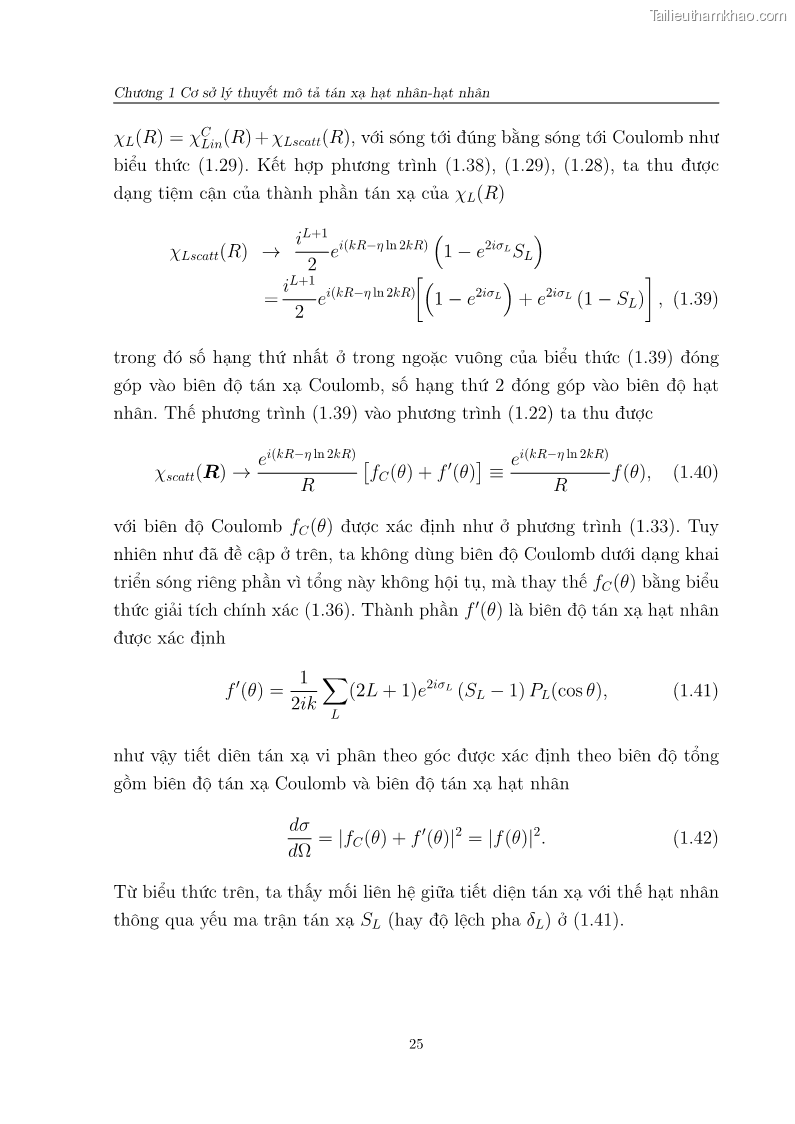 Luận án tiến sĩ vật lý Nghiên cứu hiệu ứng cầu vồng và cơ chế chuyển alpha trong tán xạ ở năng lượng thấp và trung bình - 8 Trang 43