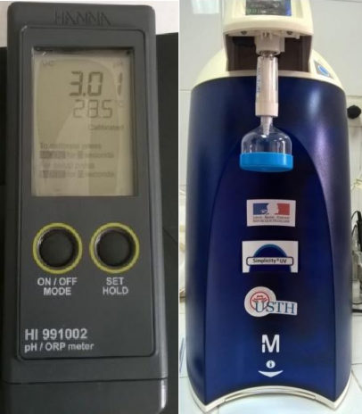 Máy đo pH Máy lọc nước Simplicity UV Máy đo quang Bơm điều khiển Bể phản ứng 2