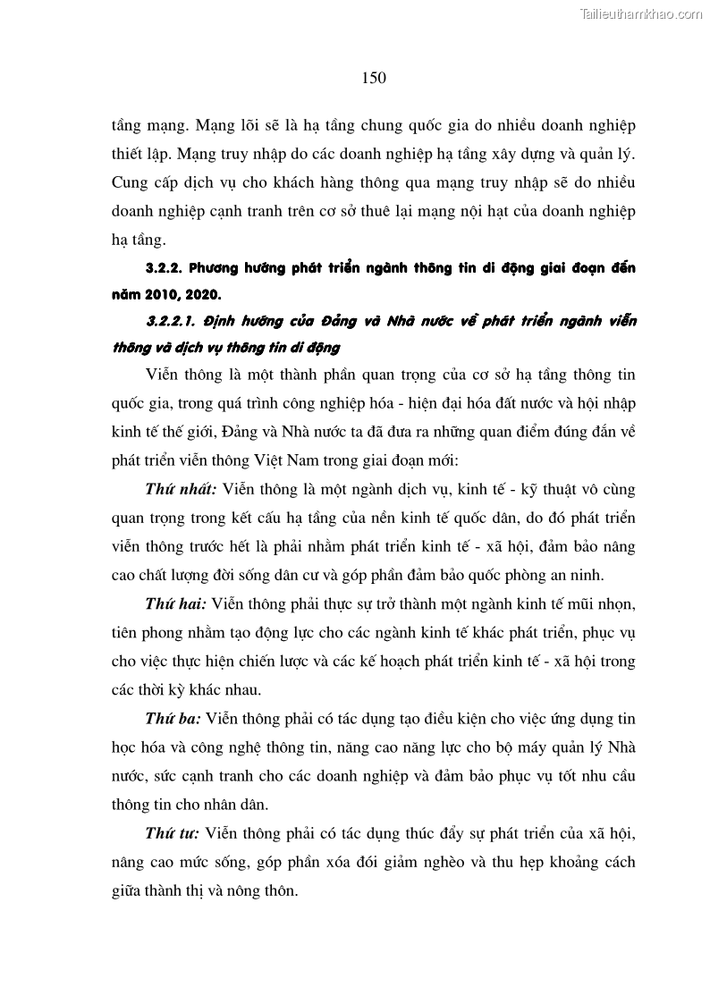 Luận án tiến sĩ kinh tế Phát triển kinh doanh của các doanh nghiệp kinh doanh dịch vụ thông tin di động tại Việt Nam - 26 Trang 151