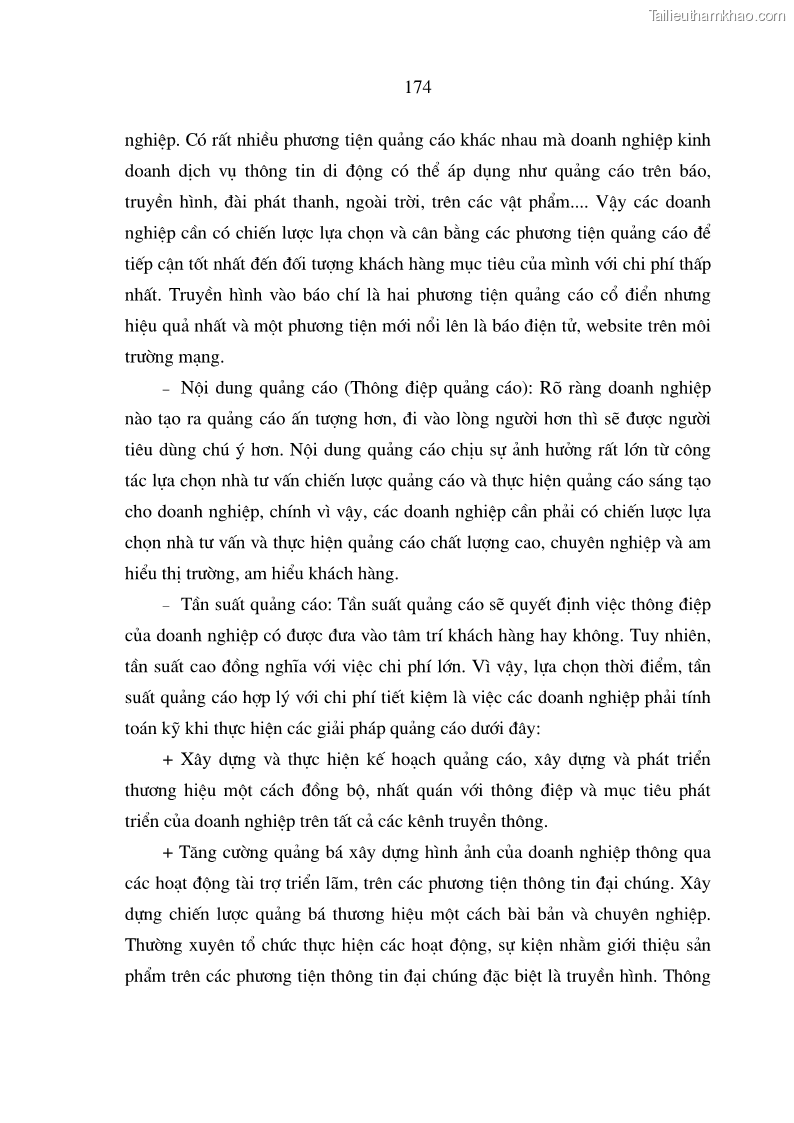 Luận án tiến sĩ kinh tế Phát triển kinh doanh của các doanh nghiệp kinh doanh dịch vụ thông tin di động tại Việt Nam - 30 Trang 175