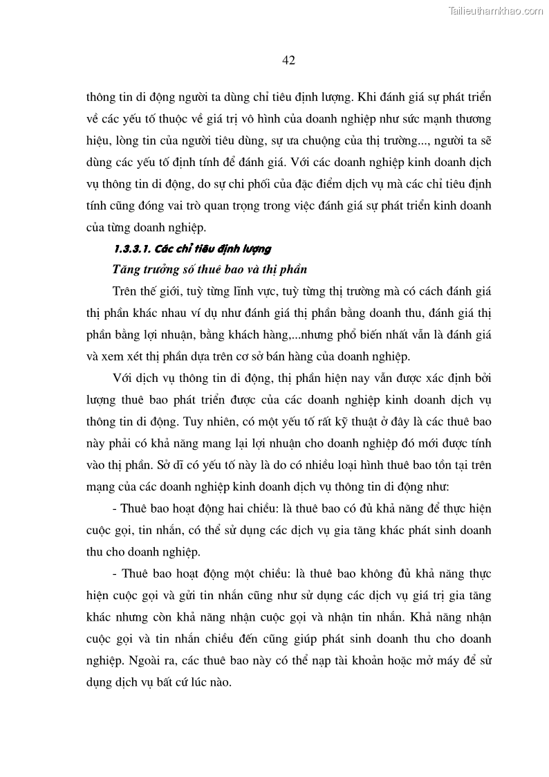 Luận án tiến sĩ kinh tế Phát triển kinh doanh của các doanh nghiệp kinh doanh dịch vụ thông tin di động tại Việt Nam - 8 Trang 43