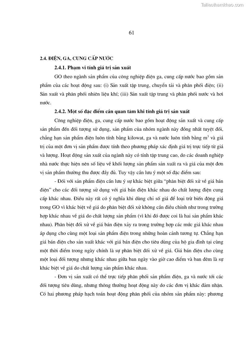 Luận án tiến sĩ kinh tế Phương pháp luận tính chỉ tiêu giá trị sản xuất các ngành sản phẩm theo giá so sánh - 12 Trang 67