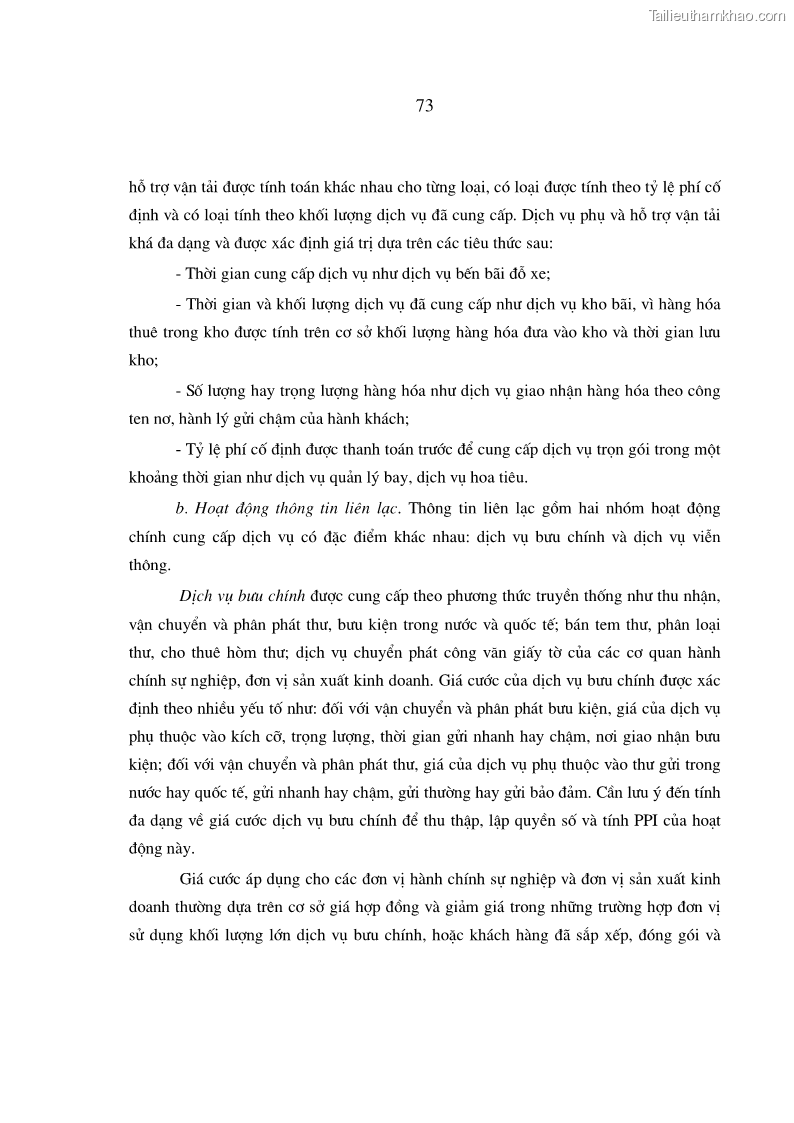 Luận án tiến sĩ kinh tế Phương pháp luận tính chỉ tiêu giá trị sản xuất các ngành sản phẩm theo giá so sánh - 14 Trang 79