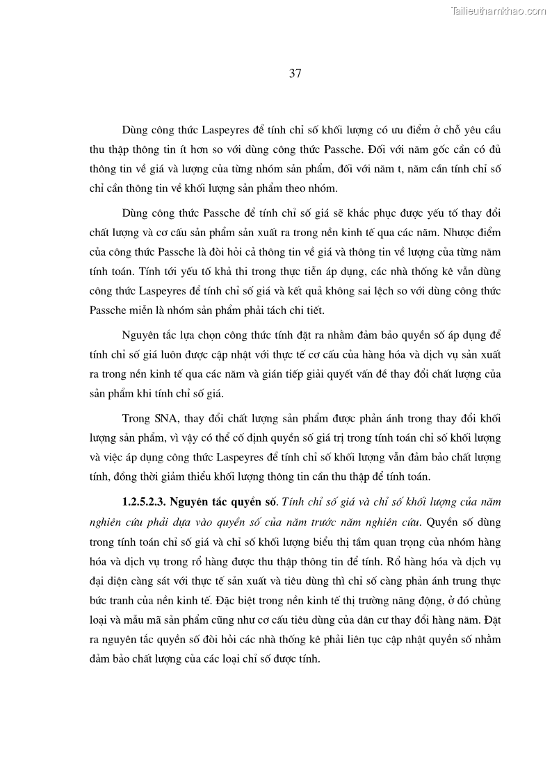 Luận án tiến sĩ kinh tế Phương pháp luận tính chỉ tiêu giá trị sản xuất các ngành sản phẩm theo giá so sánh - 8 Trang 43