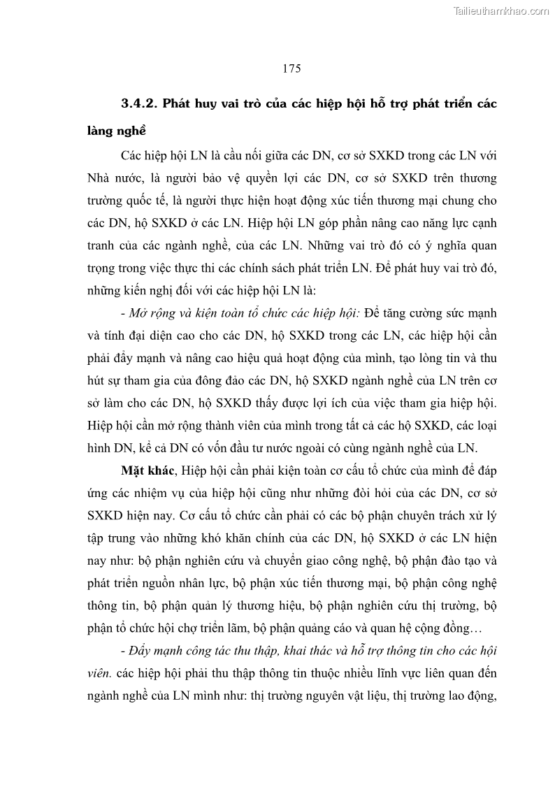 Luận án tiến sĩ kinh tế Quá trình hoàn thiện các chính sách thúc đẩy phát triển làng nghề ở tỉnh Bắc Ninh giai đoạn từ 1997 đến 2003 - thực trạng, kinh nghiệm và giải pháp - 30 Trang 175