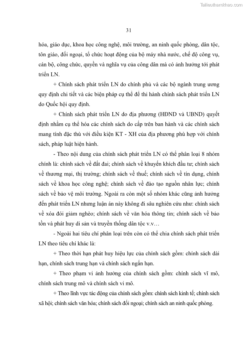 Luận án tiến sĩ kinh tế Quá trình hoàn thiện các chính sách thúc đẩy phát triển làng nghề ở tỉnh Bắc Ninh giai đoạn từ 1997 đến 2003 - thực trạng, kinh nghiệm và giải pháp - 6 Trang 31