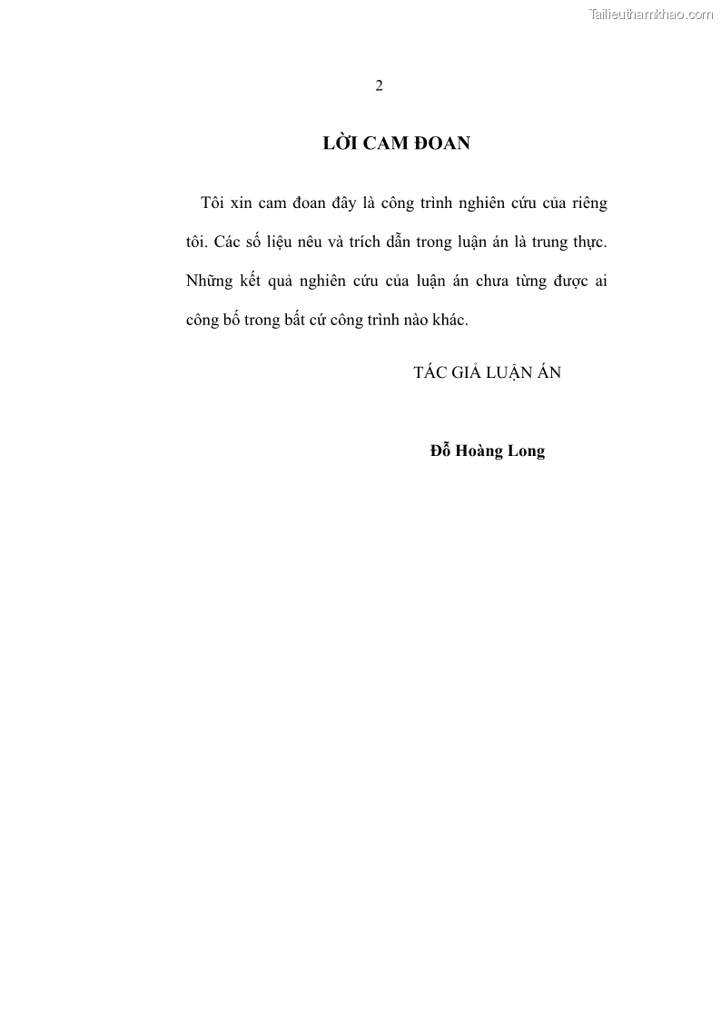 Luận án Tiến sĩ Kinh tế Tác động của toàn cầu hóa kinh tế đối với dòng vốn đầu tư trực tiếp nước ngoài vào Việt Nam - 1 Trang 1