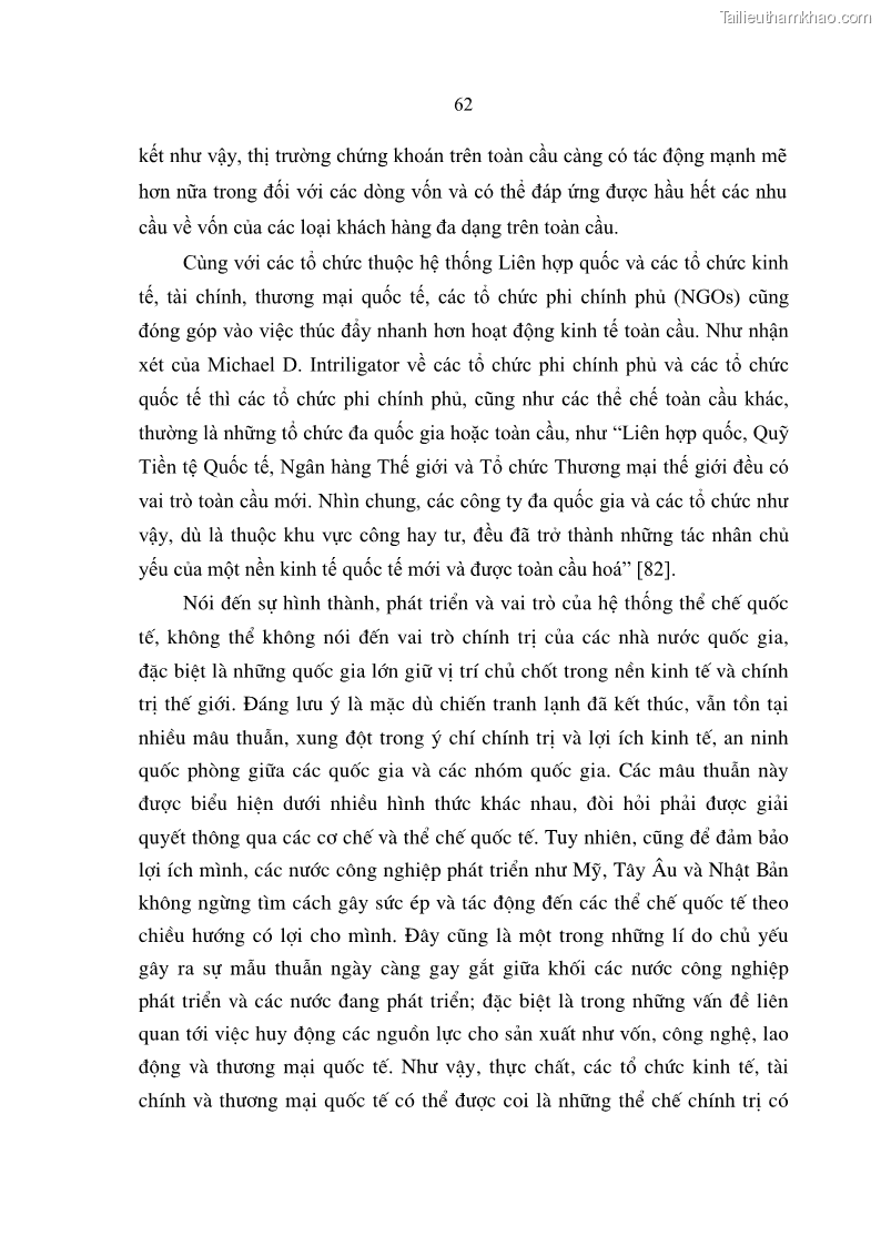 Luận án Tiến sĩ Kinh tế Tác động của toàn cầu hóa kinh tế đối với dòng vốn đầu tư trực tiếp nước ngoài vào Việt Nam - 11 Trang 61