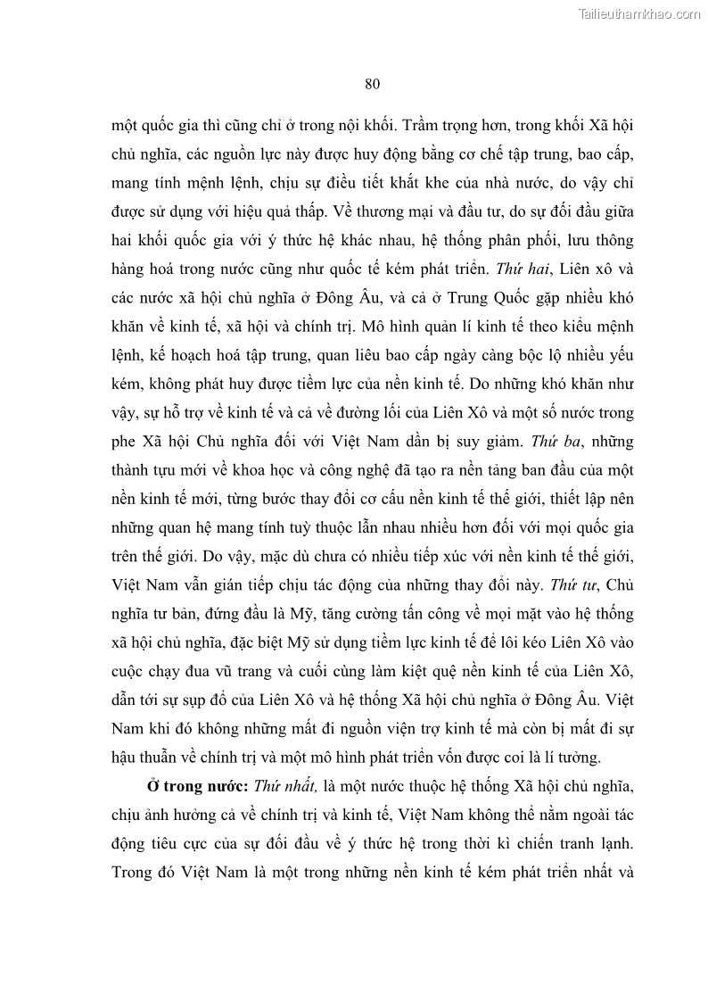 Luận án Tiến sĩ Kinh tế Tác động của toàn cầu hóa kinh tế đối với dòng vốn đầu tư trực tiếp nước ngoài vào Việt Nam - 14 Trang 79