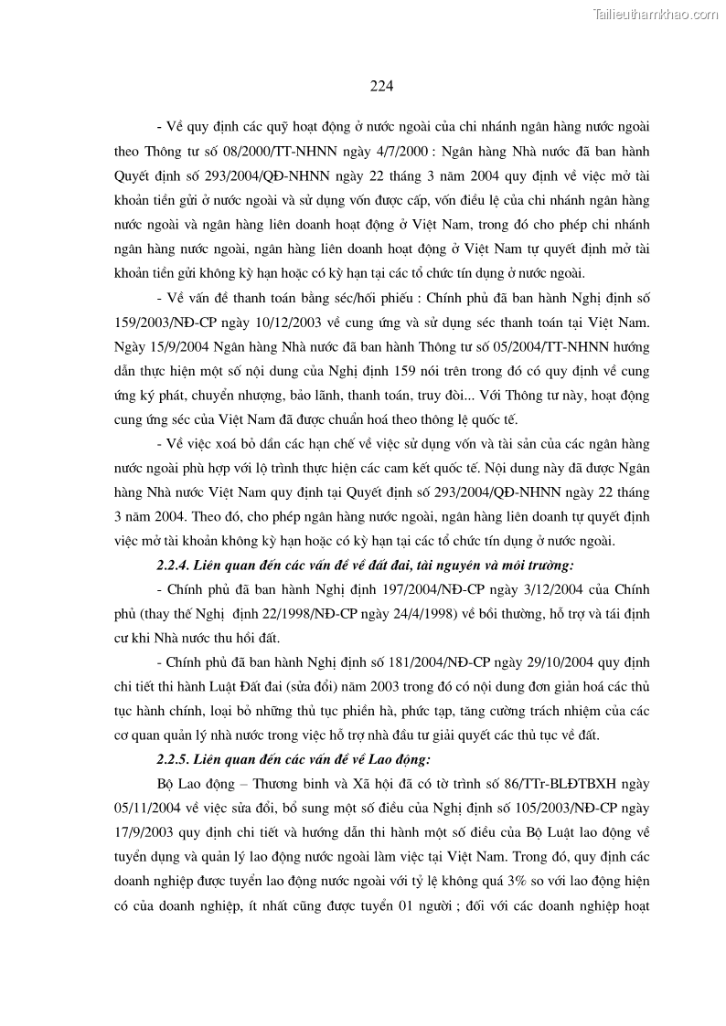 Luận án Tiến sĩ Kinh tế Tác động của toàn cầu hóa kinh tế đối với dòng vốn đầu tư trực tiếp nước ngoài vào Việt Nam - 38 Trang 223