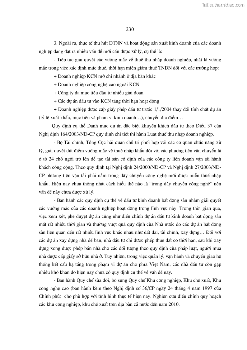 Luận án Tiến sĩ Kinh tế Tác động của toàn cầu hóa kinh tế đối với dòng vốn đầu tư trực tiếp nước ngoài vào Việt Nam - 39 Trang 229