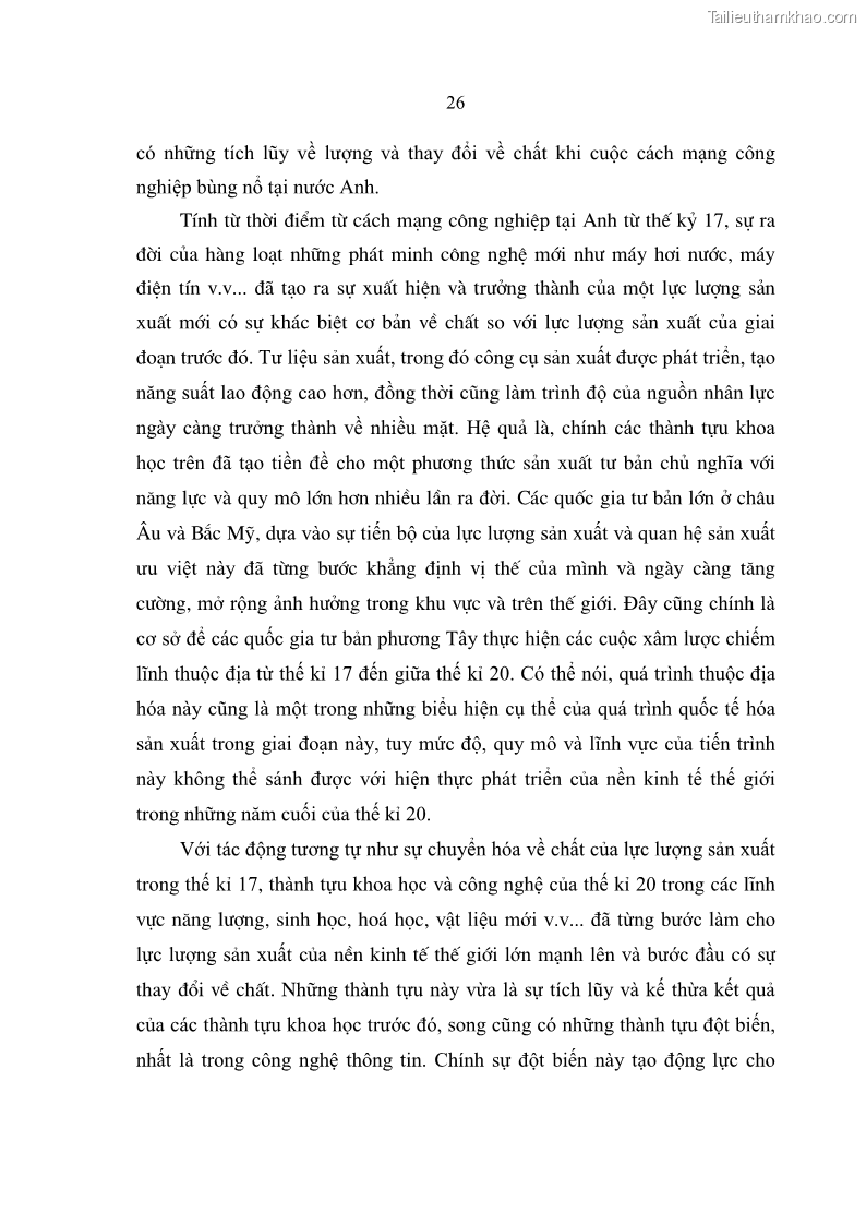Luận án Tiến sĩ Kinh tế Tác động của toàn cầu hóa kinh tế đối với dòng vốn đầu tư trực tiếp nước ngoài vào Việt Nam - 5 Trang 25