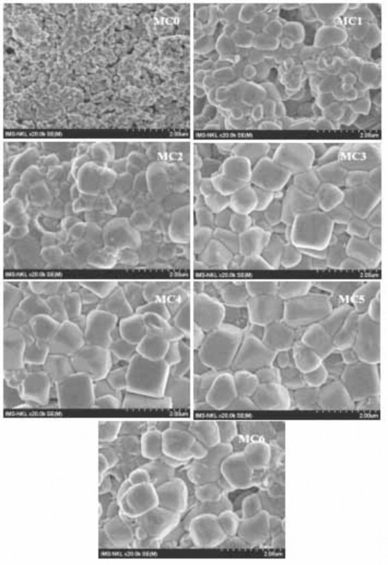 Hình 4 22 Ảnh hiển vi điện tử quét của các mẫu thuộc nhóm mẫu MC Bảng 4 8 1