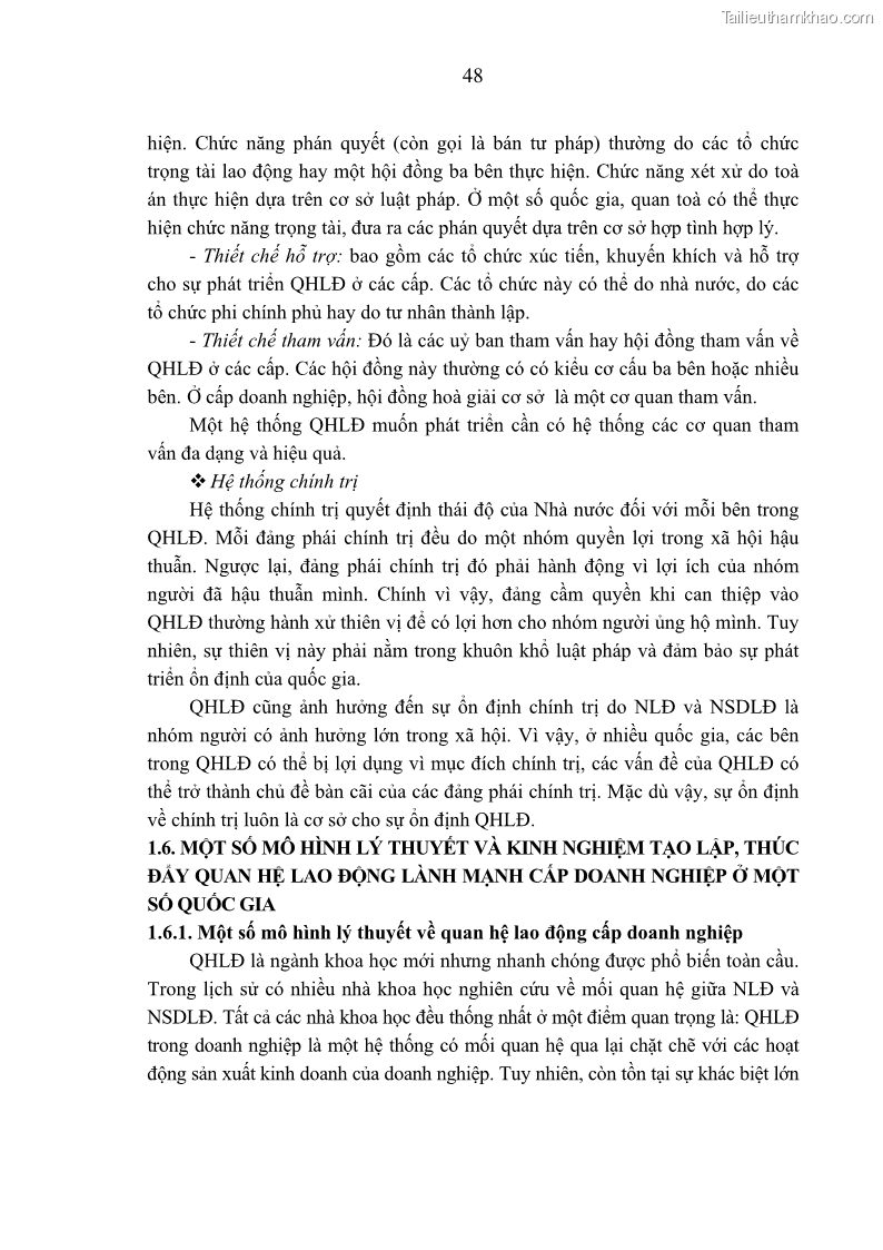 Luận án tiến sĩ kinh tế Tạo lập và thúc đẩy quan hệ lao động lành mạnh tại các doanh nghiệp nhỏ và vừa trên địa bàn Hà Nội - 10 Trang 55