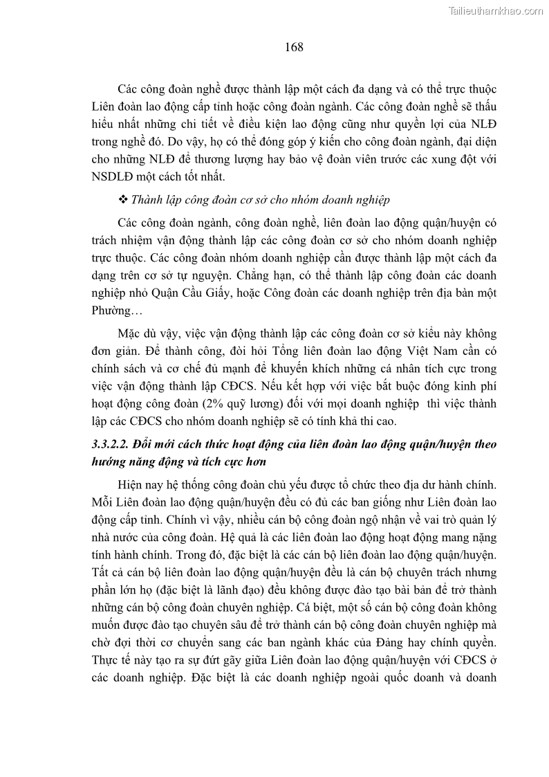Luận án tiến sĩ kinh tế Tạo lập và thúc đẩy quan hệ lao động lành mạnh tại các doanh nghiệp nhỏ và vừa trên địa bàn Hà Nội - 30 Trang 175