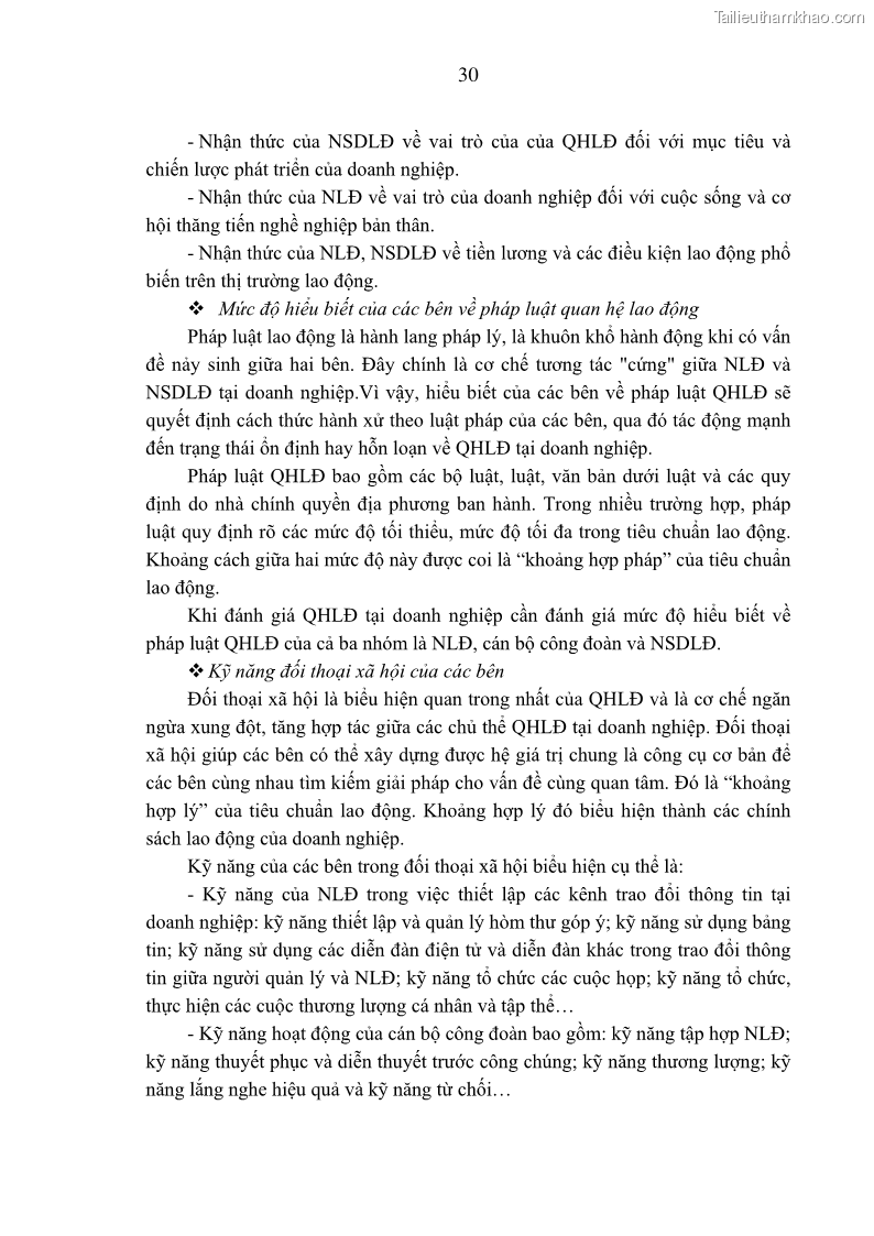 Luận án tiến sĩ kinh tế Tạo lập và thúc đẩy quan hệ lao động lành mạnh tại các doanh nghiệp nhỏ và vừa trên địa bàn Hà Nội - 7 Trang 37
