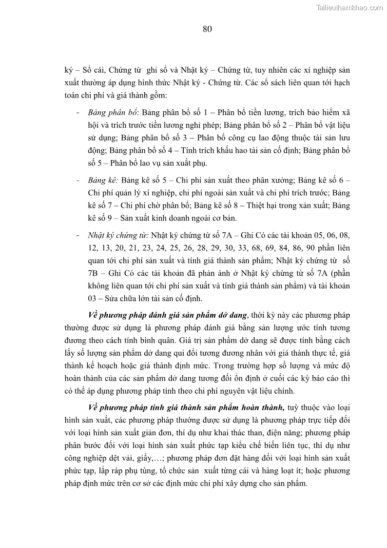 Luận án tiến sĩ kinh tế Xây dựng mô hình kế toán quản trị chi phí trong các doanh nghiệp sản xuất dược phẩm Việt Nam - 15 Trang 85