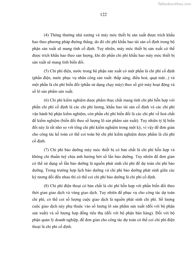 Luận án tiến sĩ kinh tế Xây dựng mô hình kế toán quản trị chi phí trong các doanh nghiệp sản xuất dược phẩm Việt Nam - 22 Trang 127
