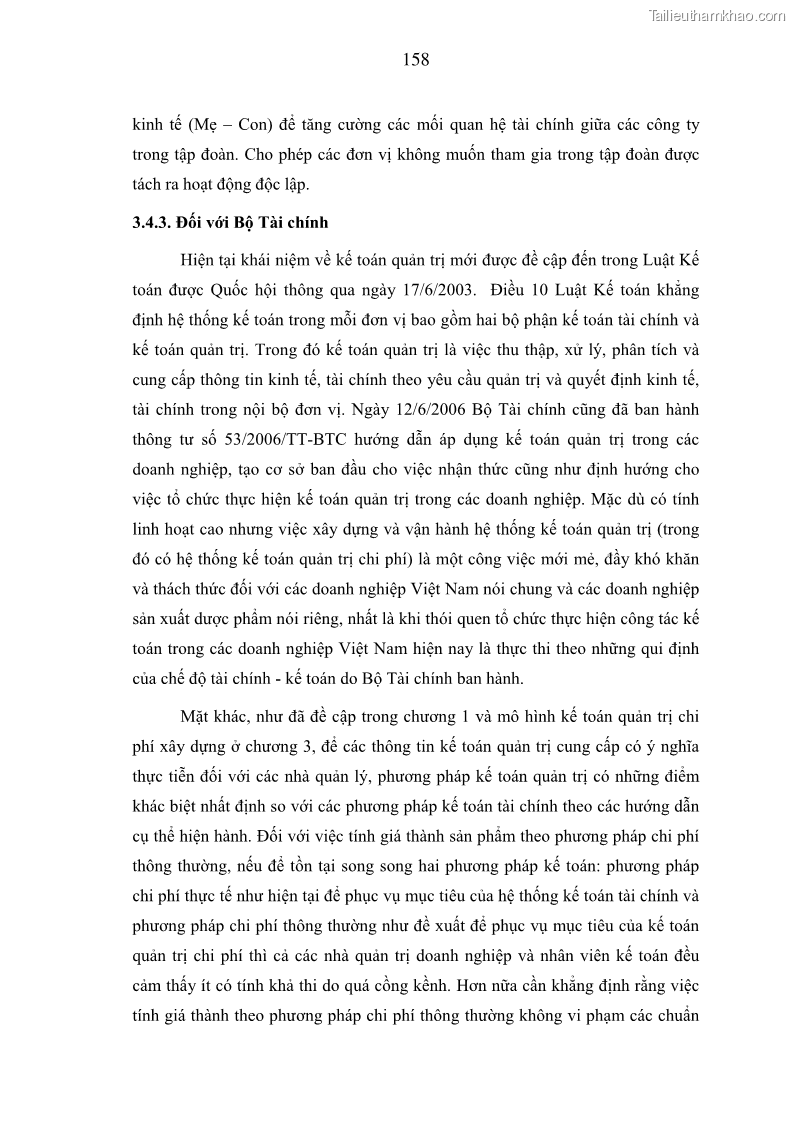 Luận án tiến sĩ kinh tế Xây dựng mô hình kế toán quản trị chi phí trong các doanh nghiệp sản xuất dược phẩm Việt Nam - 28 Trang 163