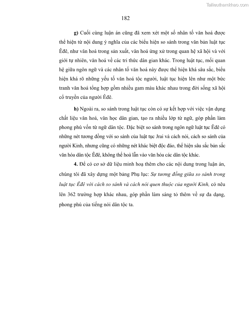 Luận án tiến sĩ ngữ văn Phương pháp so sánh trong văn bản luật tục Êđê - 32 Trang 187