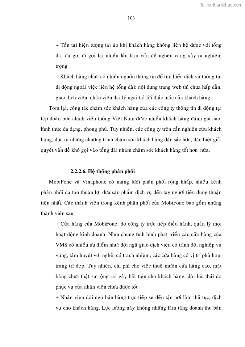 Luận án tiến sĩ Phát triển hoạt động dịch vụ thông tin di động tại Tập đoàn Bưu chính Viễn thông Việt Nam đến năm 2020 - 18 Trang 103