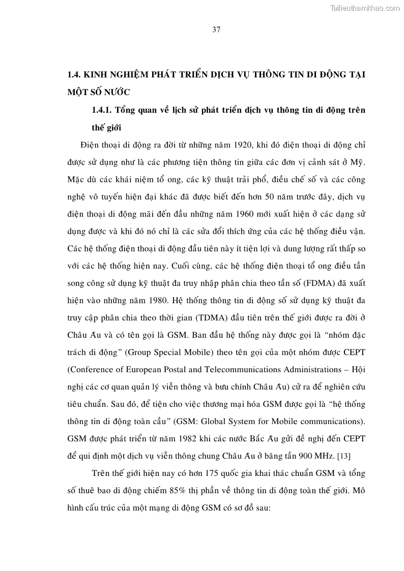Luận án tiến sĩ Phát triển hoạt động dịch vụ thông tin di động tại Tập đoàn Bưu chính Viễn thông Việt Nam đến năm 2020 - 7 Trang 37