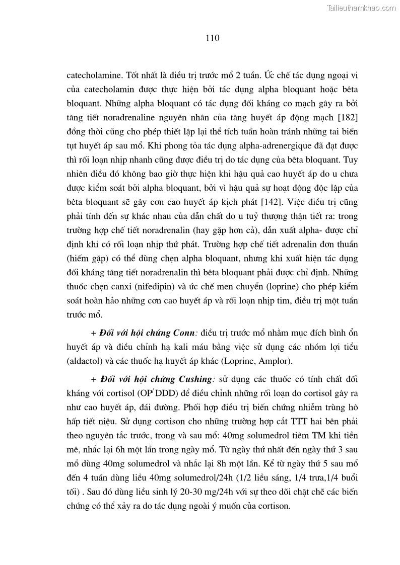 Luận án tiến sĩ y học Nghiên cứu chẩn đoán và điều trị phẫu thuật nội soi các u tuyến thượng thận lành tính tại bệnh viện Việt Đức giai đoạn 1998 - 2005 - 21 Trang 121