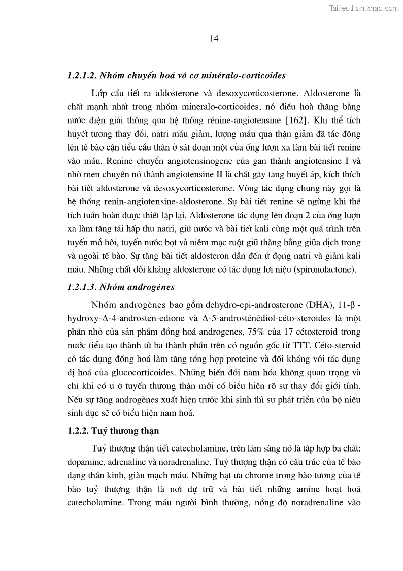 Luận án tiến sĩ y học Nghiên cứu chẩn đoán và điều trị phẫu thuật nội soi các u tuyến thượng thận lành tính tại bệnh viện Việt Đức giai đoạn 1998 - 2005 - 5 Trang 25