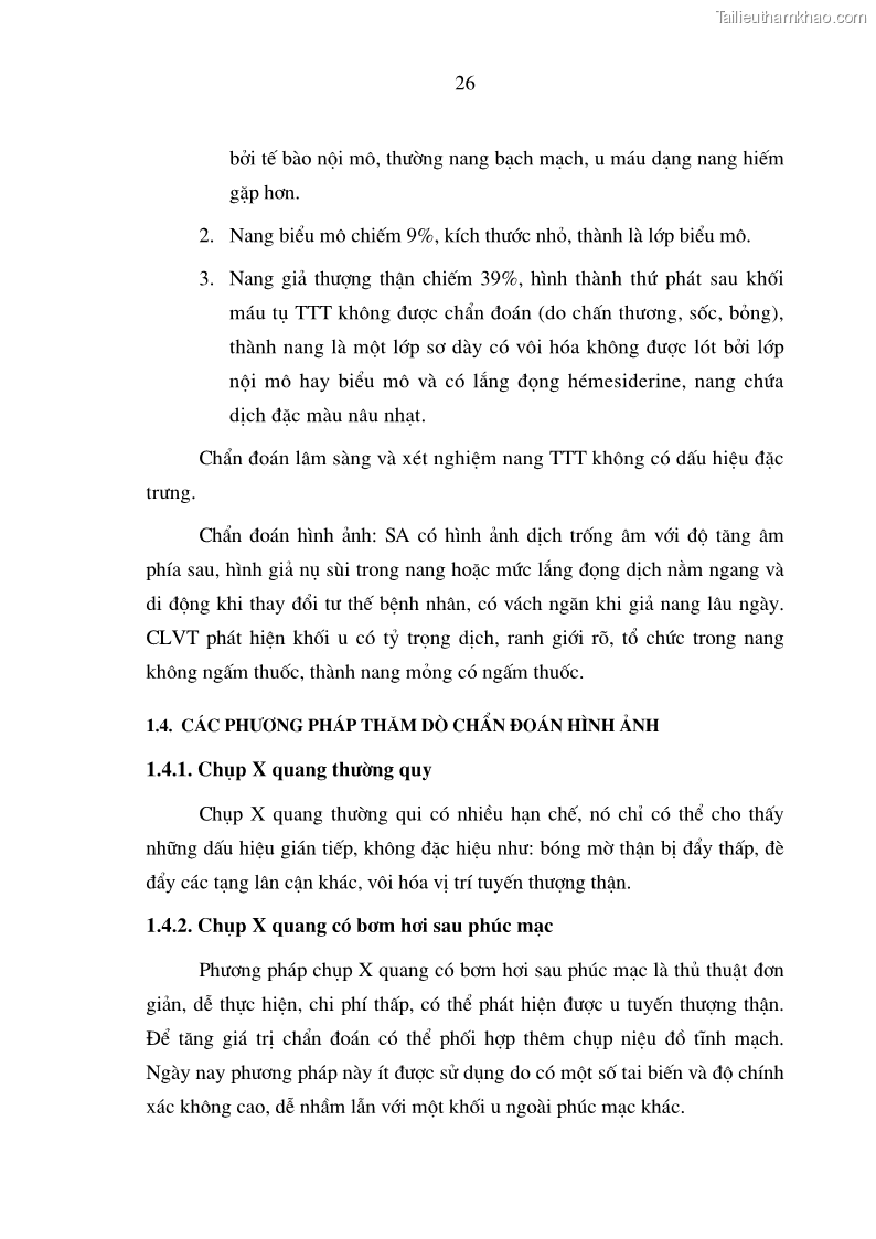 Luận án tiến sĩ y học Nghiên cứu chẩn đoán và điều trị phẫu thuật nội soi các u tuyến thượng thận lành tính tại bệnh viện Việt Đức giai đoạn 1998 - 2005 - 7 Trang 37